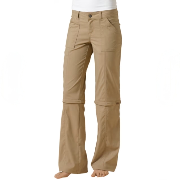 Prana Pants - Prana Monarch Womens Convertible Hiking Pants, Khaki, Size 6 Short